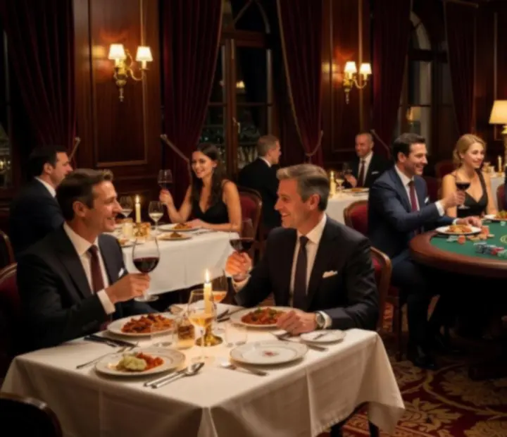 Cinematic fine dining étterem elegáns offline poker asztallal Budapesten